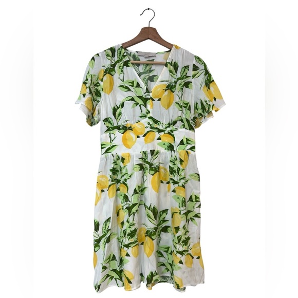 Loft Petite Summer Dress, Flutter V-neck, Pocket Dress, Size 8P - Picture 1 of 6